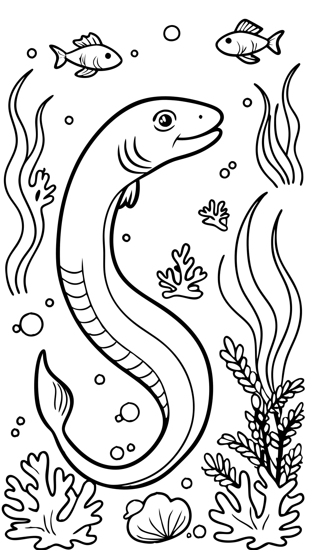 coloring pages eel